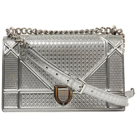 dior diorama bag silver